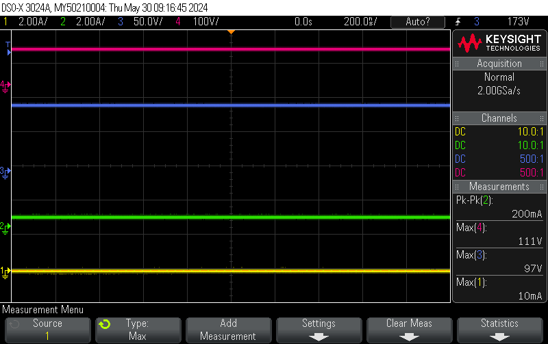 PSIM buck converter simulation waveform with LC load at 50% duty cycle