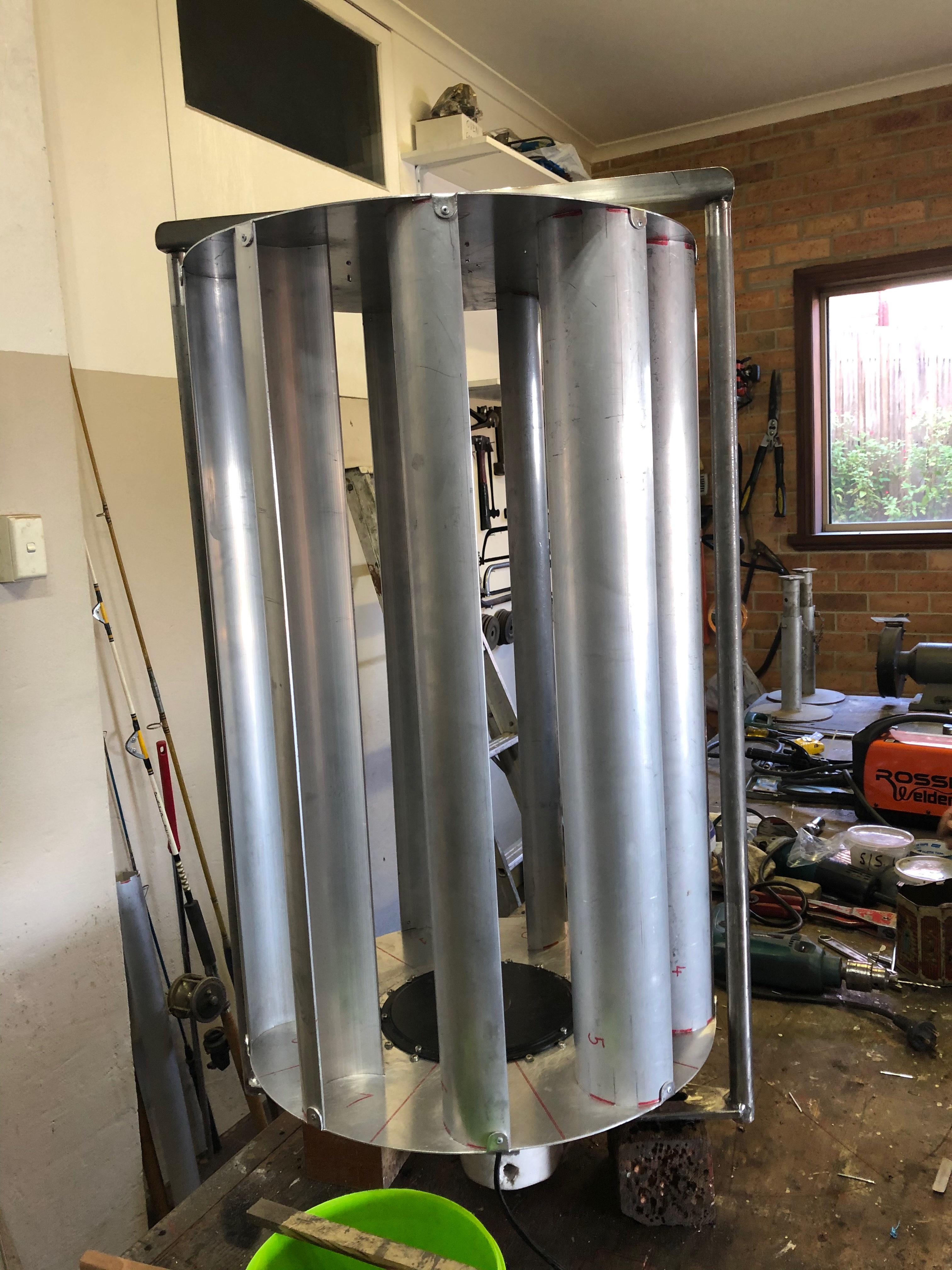 DIY wind turbine aluminium rotor prototype reference photo